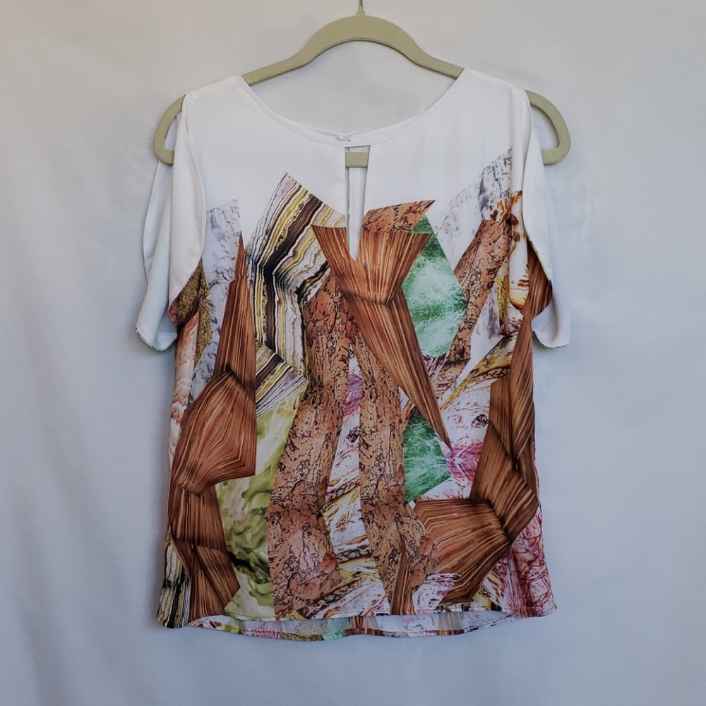 Clover Canyon Blouse Chaotic Fun Print Blouse